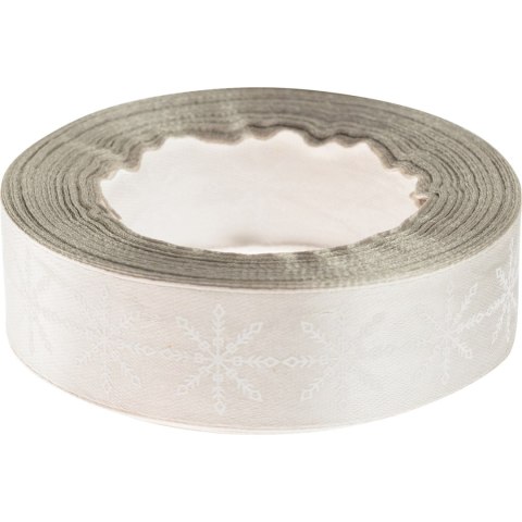 Wstążka satynowa Boże Narodzenie 25mm/22m srebrna WSX25-3 BREWIS Wstążka satynowa Boże Narodzenie 25mm/22m srebrna WSX25-3 BREWIS