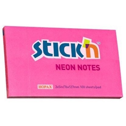 Bloczek 127x76mm 100k ciemnoróżowy neonowy 21169 STICK`N Bloczek 127x76mm 100k ciemnoróżowy neonowy 21169 STICK`N