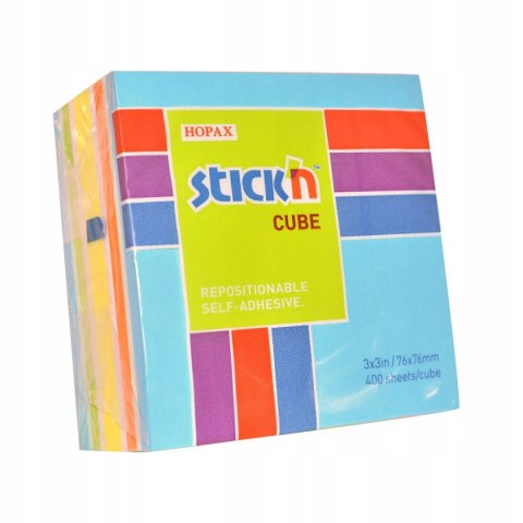 Bloczek STICK"N 76x76mm 400k mix niebieski/zielony 21538 Bloczek STICK"N 76x76mm 400k mix niebieski/zielony 21538