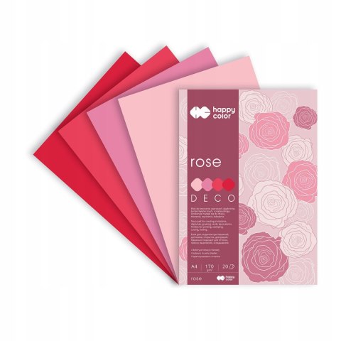 Blok A4 20k 170g 4 kolory DECO ROSE HA 3717 2030-062 HAPPY COLOR Blok A4 20k 170g 4 kolory DECO ROSE HA 3717 2030-062 HAPPY COLOR