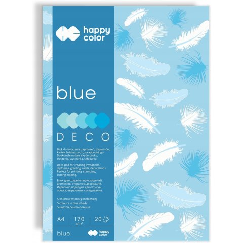 Blok A4 20k 170g 5 kolorów DECO BLUE HA 3717 2030-032 HAPPY COLOR Blok A4 20k 170g 5 kolorów DECO BLUE HA 3717 2030-032 HAPPY COLOR