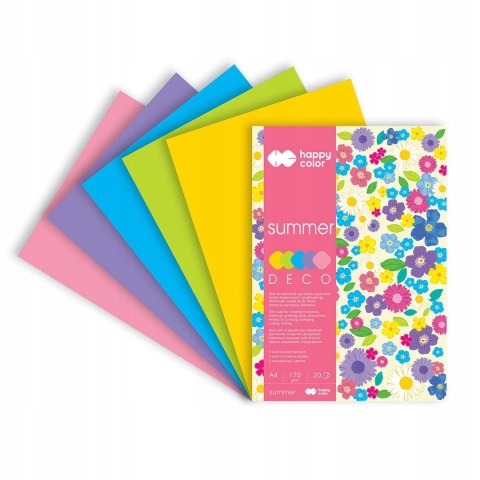 Blok A4 20k 170g 5 kolorów DECO SUMMER HA 3817 2030-120 HAPPY COLOR Blok A4 20k 170g 5 kolorów DECO SUMMER HA 3817 2030-120 HAPPY COLOR
