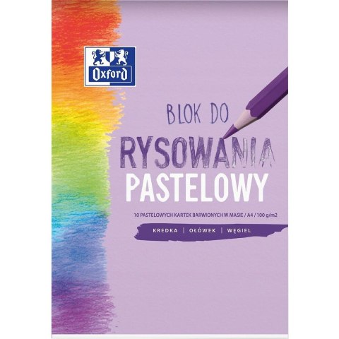 Blok rysunkowy szkolny A4 pastelowy 10 kartek 100g 400166081 OXFORD Blok rysunkowy szkolny A4 pastelowy 10 kartek 100g 400166081 OXFORD