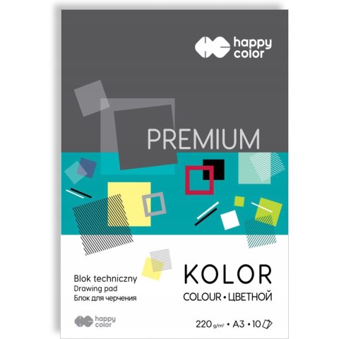Blok techniczny A3 220g 10 kolorów PREMIUM HA 3722 3040-09 HAPPY COLOR Blok techniczny A3 220g 10 kolorów PREMIUM HA 3722 3040-09 HAPPY COLOR