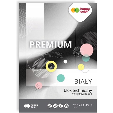 Blok techniczny A4 10k 250g biały PREMIUM HA 3725 2030-0 HAPPY COLOR Blok techniczny A4 10k 250g biały PREMIUM HA 3725 2030-0 HAPPY COLOR