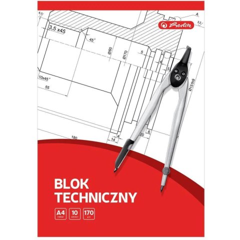 Blok techniczny szkolny A4 biały 10 kartek 170g 09583626 HERLITZ Blok techniczny szkolny A4 biały 10 kartek 170g 09583626 HERLITZ