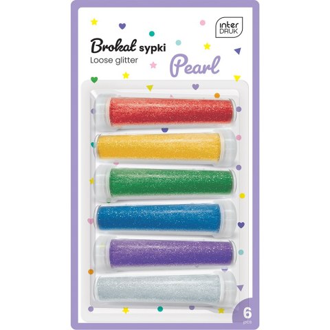 Brokat sypki do dekoracji 6x7g PEARL INTERDRUK Brokat sypki do dekoracji 6x7g PEARL INTERDRUK