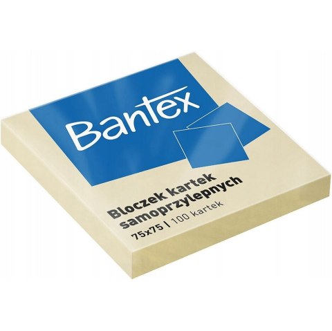 Karteczki samoprzylepne bloczek 75x75mm 100 kartek 400086384 BANTEX Karteczki samoprzylepne bloczek 75x75mm 100 kartek 400086384 BANTEX