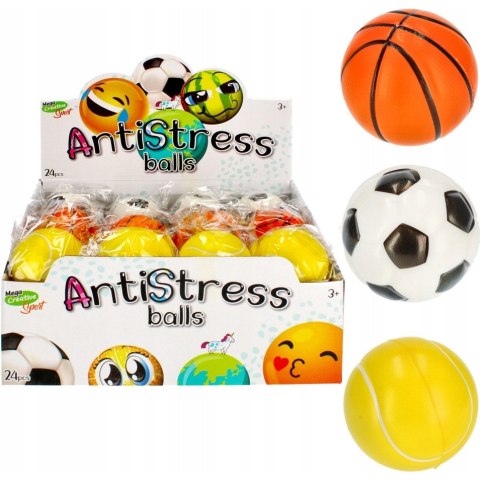 Piłka antystresowa 7cm SPORT mix 459749 MEGA CREATIVE Piłka antystresowa 7cm SPORT mix 459749 MEGA CREATIVE
