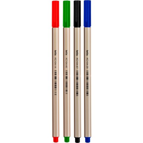 Cienkopis heksagonalny 0.7mm 4kol. KC104-M4 Cienkopis heksagonalny 0.7mm 4kol. KC104-M4
