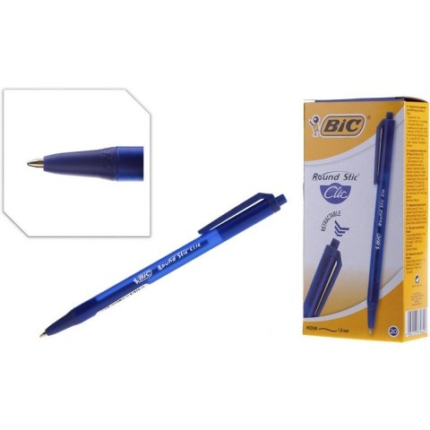 Długopis automatyczny BIC ROUND STIC CLIC niebieski 926376 Długopis automatyczny BIC ROUND STIC CLIC niebieski 926376