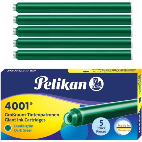 Naboje długie ciemna zieleń GTP/5 (5szt.) PELIKAN Naboje długie ciemna zieleń GTP/5 (5szt.) PELIKAN