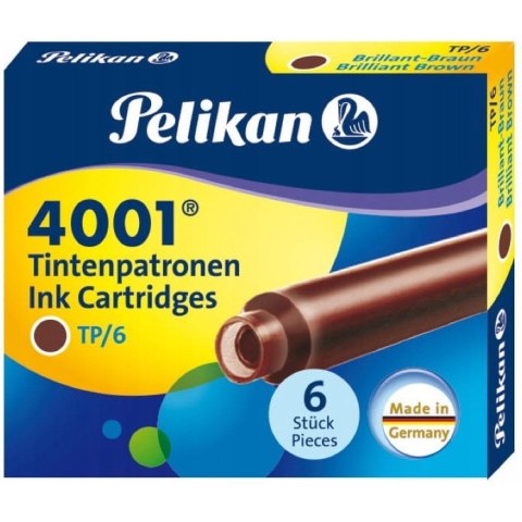 Naboje krótkie brązowe TP/6 311928 PELIKAN Naboje krótkie brązowe TP/6 311928 PELIKAN