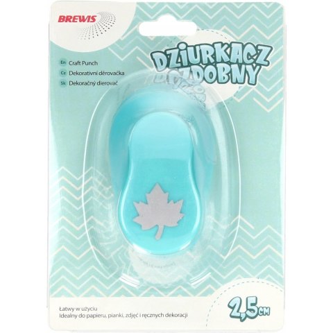 Dziurkacz ozdobny 2,5cm LIŚĆ KLONU D25-27 BREWIS Dziurkacz ozdobny 2,5cm LIŚĆ KLONU D25-27 BREWIS
