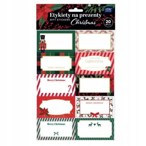 Etykiety na prezenty 20szt. CHRISTMAS INTERDRUK Etykiety na prezenty 20szt. CHRISTMAS INTERDRUK