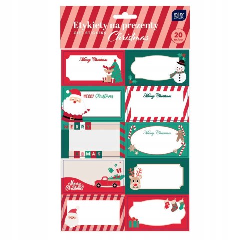 Etykiety na prezenty 20szt. CHRISTMAS INTERDRUK Etykiety na prezenty 20szt. CHRISTMAS INTERDRUK