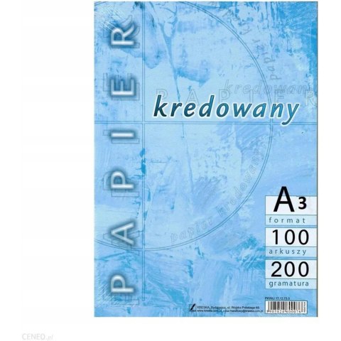 Papier A3 200g kredowany (100) KRESKA Papier A3 200g kredowany (100) KRESKA