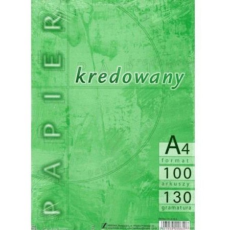 Papier A4 130g kredowany (100) KRESKA Papier A4 130g kredowany (100) KRESKA