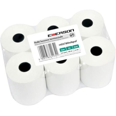 Rolki termiczne 57mmx80m (6szt) EMERSON rt05780wkbpaf Rolki termiczne 57mmx80m (6szt) EMERSON rt05780wkbpaf