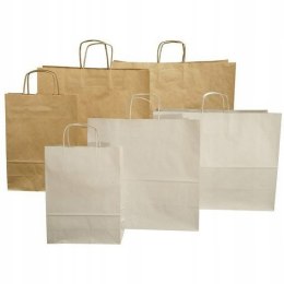 Torba ekologiczna ECOBAG 305x170x340mm biała 100g 10811040000