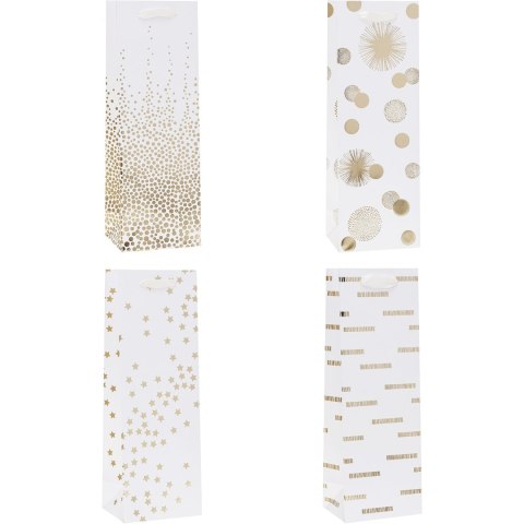 Torebka prezentowa 12x35x9cm na butelkę TBG-24209-BB-HS ROZETTE Torebka prezentowa 12x35x9cm na butelkę TBG-24209-BB-HS ROZETTE