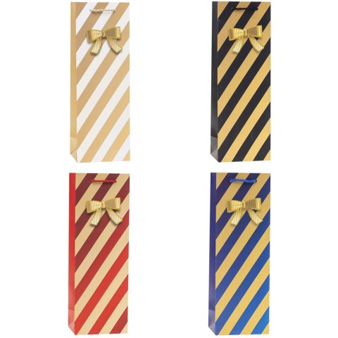 Torebka prezentowa 12x36x9cm na butelkę TBG-24200-BB-HS ROZETTE Torebka prezentowa 12x36x9cm na butelkę TBG-24200-BB-HS ROZETTE