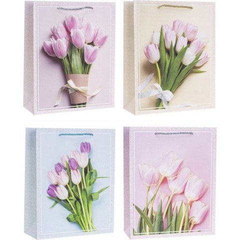 Torebka prezentowa 18x23x8cm tulipany TK-24023-GL-A5 ROZETTE Torebka prezentowa 18x23x8cm tulipany TK-24023-GL-A5 ROZETTE
