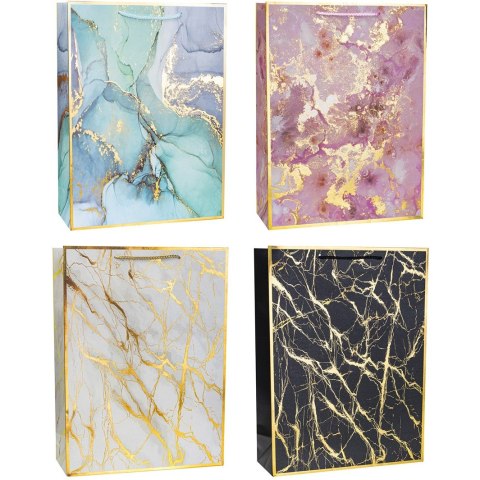 Torebka prezentowa 18x23x9cm lux hot stamp Marmurek ROZETTE Torebka prezentowa 18x23x9cm lux hot stamp Marmurek ROZETTE