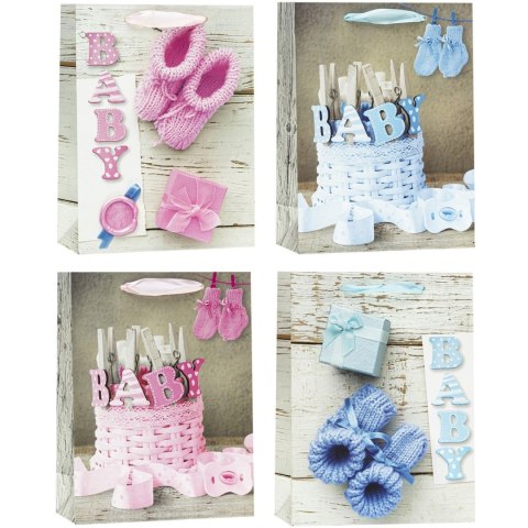 Torebka prezentowa 18x24x9cm Lux 210gsm Baby C A5 ROZETTE Torebka prezentowa 18x24x9cm Lux 210gsm Baby C A5 ROZETTE
