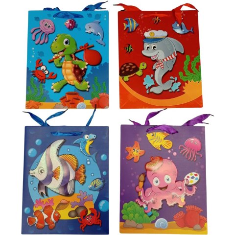 Torebka prezentowa 26x32x10cm dziecięca rybki ROZETTE Torebka prezentowa 26x32x10cm dziecięca rybki ROZETTE