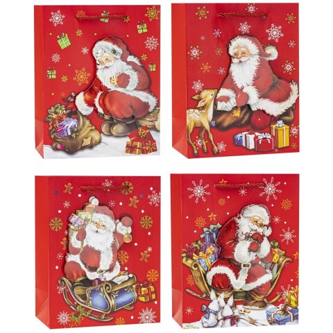 Torebka prezentowa A4 26x32x10cm BOŻE NARODZENIE TBN-23037-GL-A4 ROZETTE Torebka prezentowa A4 26x32x10cm BOŻE NARODZENIE TBN-23037-GL-A4 ROZETTE