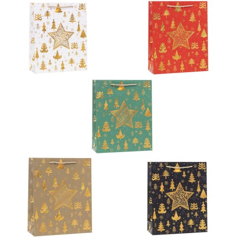 Torebka prezentowa A426x32x10cm BOŻE NARODZENIE TBN-24178-HS-A4 emboss ROZETTE Torebka prezentowa A426x32x10cm BOŻE NARODZENIE TBN-24178-HS-A4 emboss ROZETTE