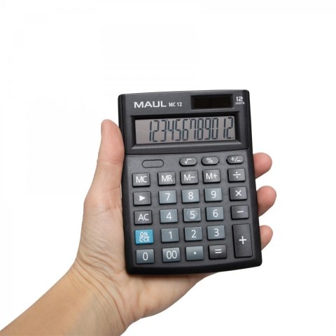 Kalkulator biurkowy COMPACT MC12 12-pozycyjny czarny 72658/90 ML MAUL Kalkulator biurkowy COMPACT MC12 12-pozycyjny czarny 72658/90 ML MAUL