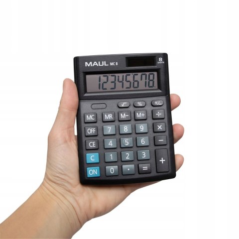 Kalkulator biurkowy COMPACT MC8 8-pozycyjny czarny 72650/90 ML MAUL Kalkulator biurkowy COMPACT MC8 8-pozycyjny czarny 72650/90 ML MAUL