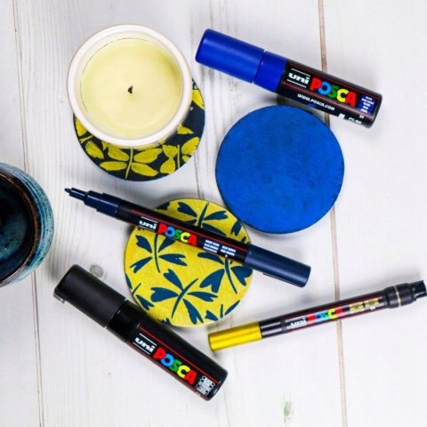 Marker z farbą plakatową UNI Posca PC-17K, żółty Marker z farbą plakatową UNI Posca PC-17K, żółty