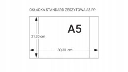 Okładka na zeszyty szkolne A5 bezbarwne 50 sztuk PP/PE 21,2x30x3cm OPP-01 BIURFOL