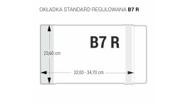 Okładki regulowane na książki i zeszyty B7 bezbarwne 5 sztuk 23,6x32-34,7cm OZB5-41 BIURFOL