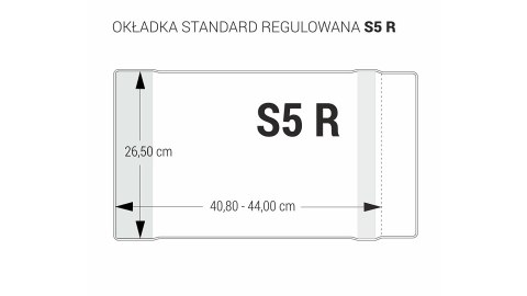 Okładki regulowane na książki i zeszyty S5 bezbarwne 5 sztuk 26,5x40,8-44cm OZB5-51 BIURFOL Okładki regulowane na książki i zeszyty S5 bezbarwne 5 sztuk 26,5x40,8-44cm OZB5-51 BIURFOL