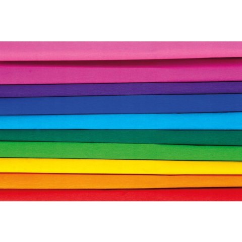 Bibuła marszczona 25 x200cm - TĘCZA - MIX 10 kolorów, 10 rolek, Happy Color Bibuła marszczona 25 x200cm - TĘCZA - MIX 10 kolorów, 10 rolek, Happy Color