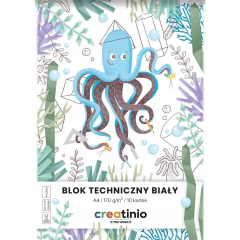 Blok techniczny A4 10k 170g biały CREATINIO 400176667 TOP 2000 Blok techniczny A4 10k 170g biały CREATINIO 400176667 TOP 2000