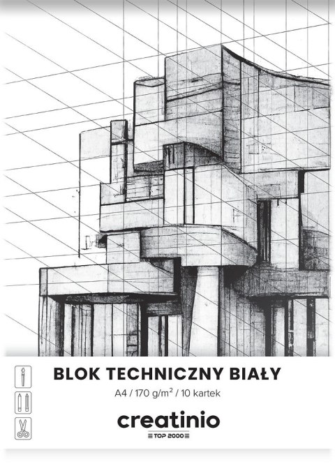 Blok techniczny A4 10k 170g biały CREATINIO 400176667 TOP 2000 Blok techniczny A4 10k 170g biały CREATINIO 400176667 TOP 2000
