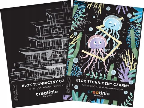 Blok techniczny szkolny A4 czarne kartki 10 kartek 160g 400176681 TOP 2000 Blok techniczny szkolny A4 czarne kartki 10 kartek 160g 400176681 TOP 2000