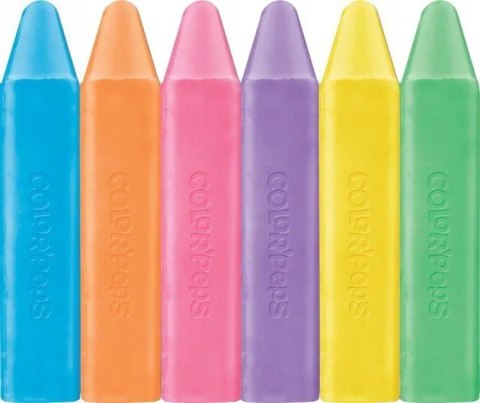 Kreda chodnikowa COLOR PEPS 6 kolorów, pud z zawieszką 936010 MAPED Kreda chodnikowa COLOR PEPS 6 kolorów, pud z zawieszką 936010 MAPED