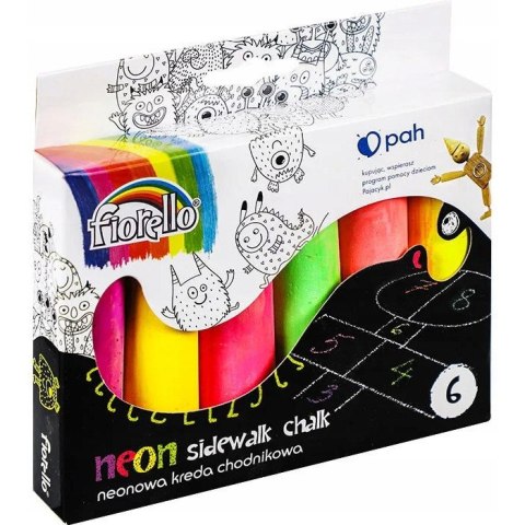 Kreda chodnikowa neonowa 6 kolorów 170-2599 FIORELLO Kreda chodnikowa neonowa 6 kolorów 170-2599 FIORELLO