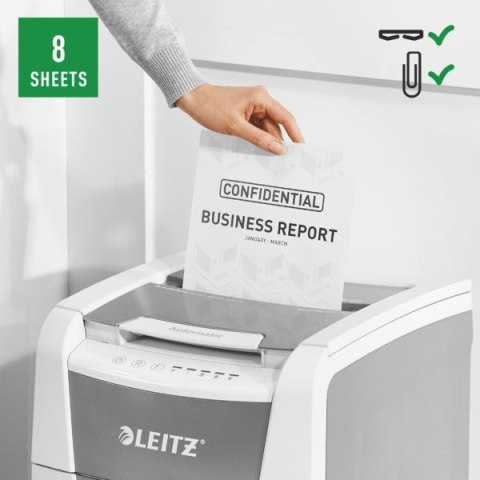 Niszczarka Leitz IQ AutoFeed 100, P4 100 kartek, kosz 34L80110000 Niszczarka Leitz IQ AutoFeed 100, P4 100 kartek, kosz 34L80110000