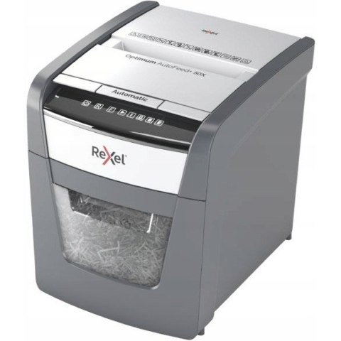 Niszczarka REXEL Optimum AutoFeed+ 50X P4,50 kartek 20L 2020050XEU Niszczarka REXEL Optimum AutoFeed+ 50X P4,50 kartek 20L 2020050XEU
