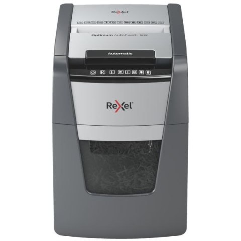 Niszczarka REXEL Optimum AutoFeed+ 90X P4, 90 kartek, kosz 34L 2020090XEU Niszczarka REXEL Optimum AutoFeed+ 90X P4, 90 kartek, kosz 34L 2020090XEU