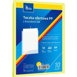 Teczka ofertowa A4 PP 10 koszulek ŻÓŁTA BT630-Y10 TETIS