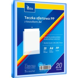 Teczka ofertowa A4 PP 20 koszulek NIEBIESKA BT630-N20 TETIS