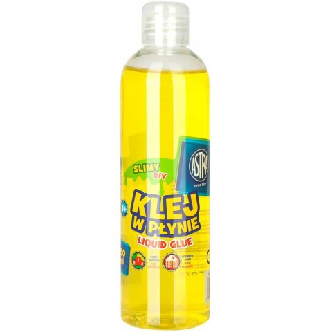 Klej szkolny w płynie transparentny 250ml żółty 401119007 ASTRA Klej szkolny w płynie transparentny 250ml żółty 401119007 ASTRA